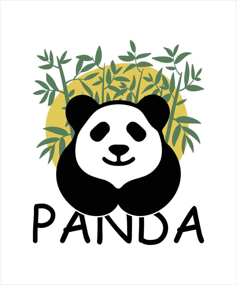 panda logo vector camiseta diseño