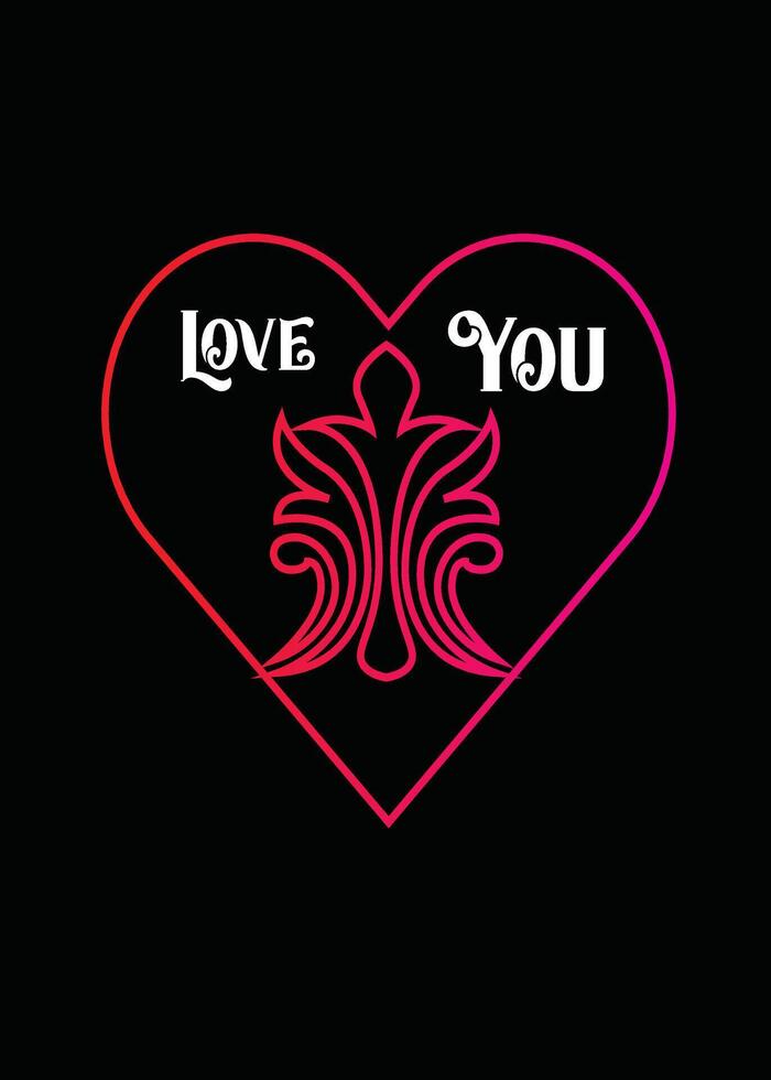 Stylish happy valentines day typography template for t shirt vector graphics element
