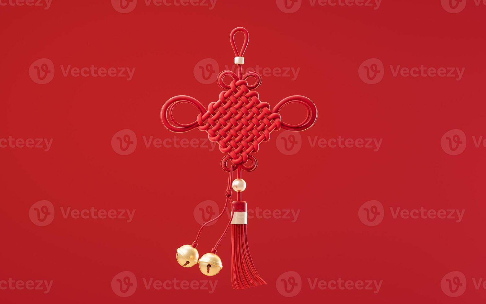 Chinese knot with oriental ancient style, 3d rendering. photo