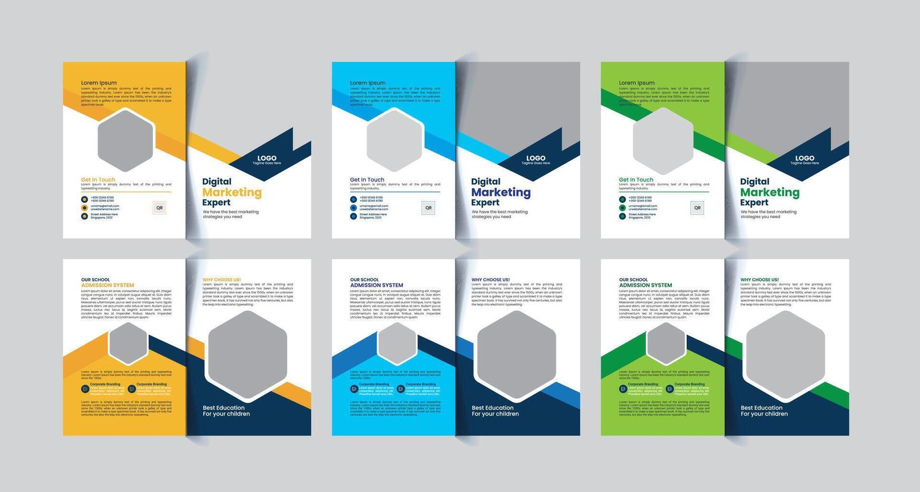 Bi Fold Brochure Design vector