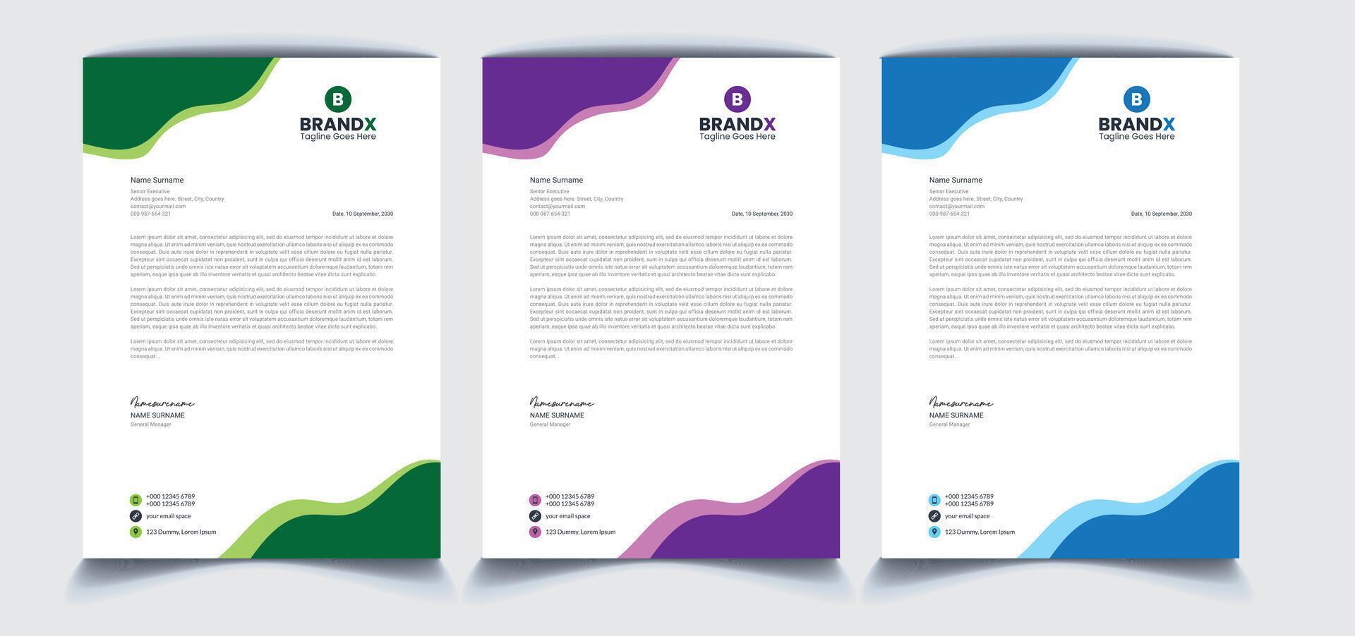 Corporate Letterhead Design vector