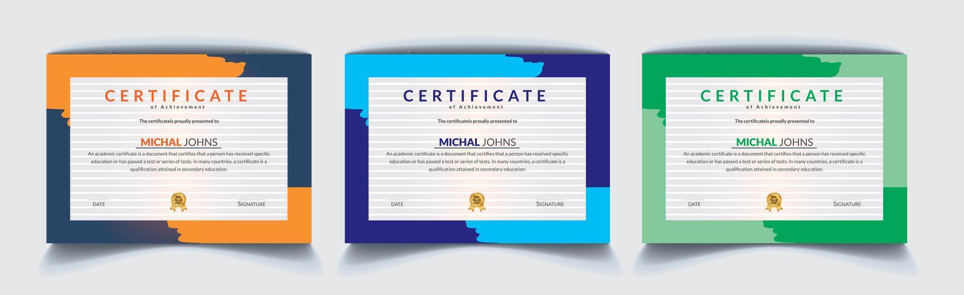 Corporate Certificate Design vector