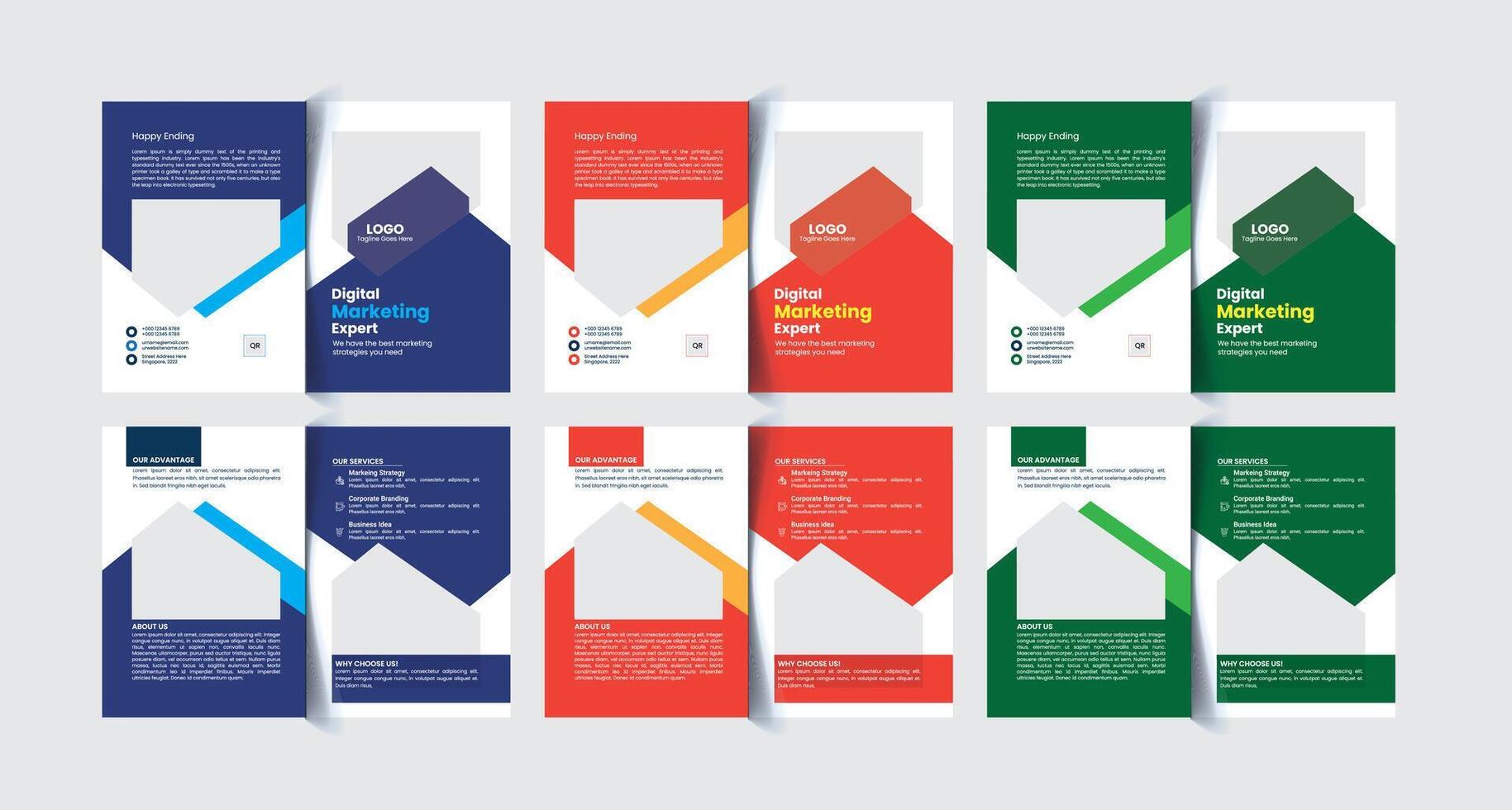 Bi Fold Brochure Design vector