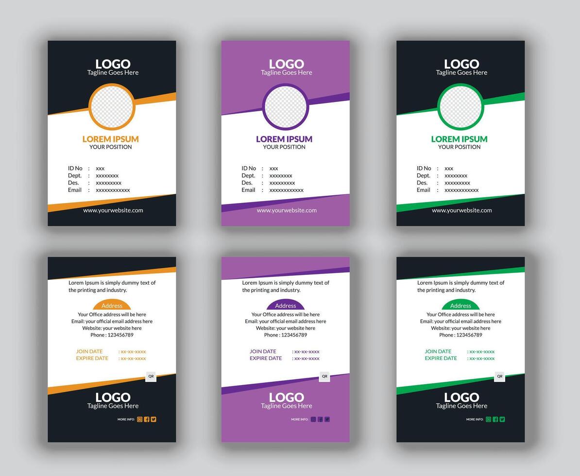 Business ID Card Design vector