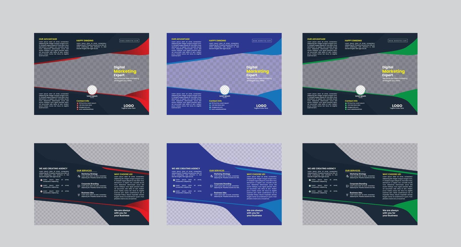 Tri Fold Brochure Design vector