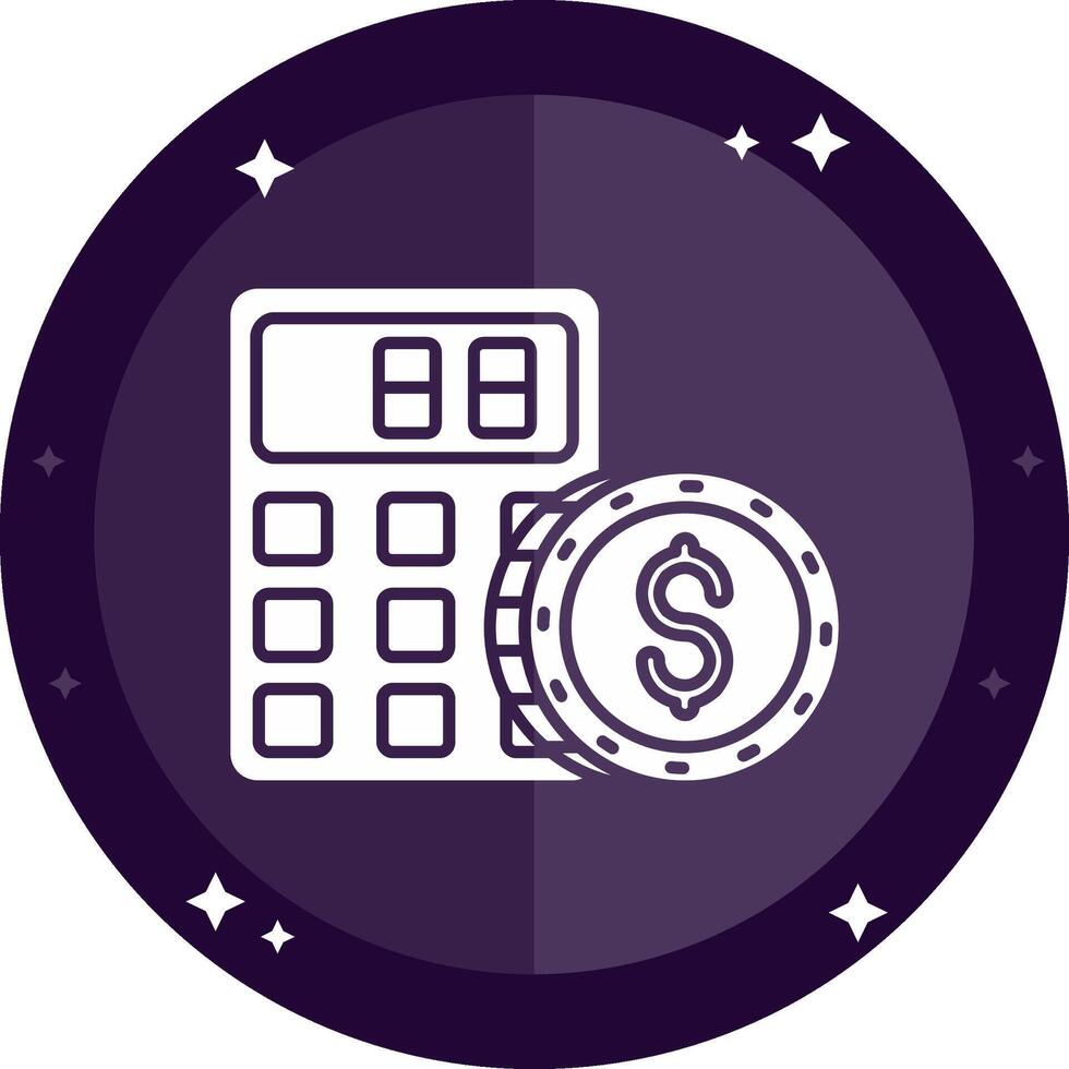 Calculator Solid badges Icon vector