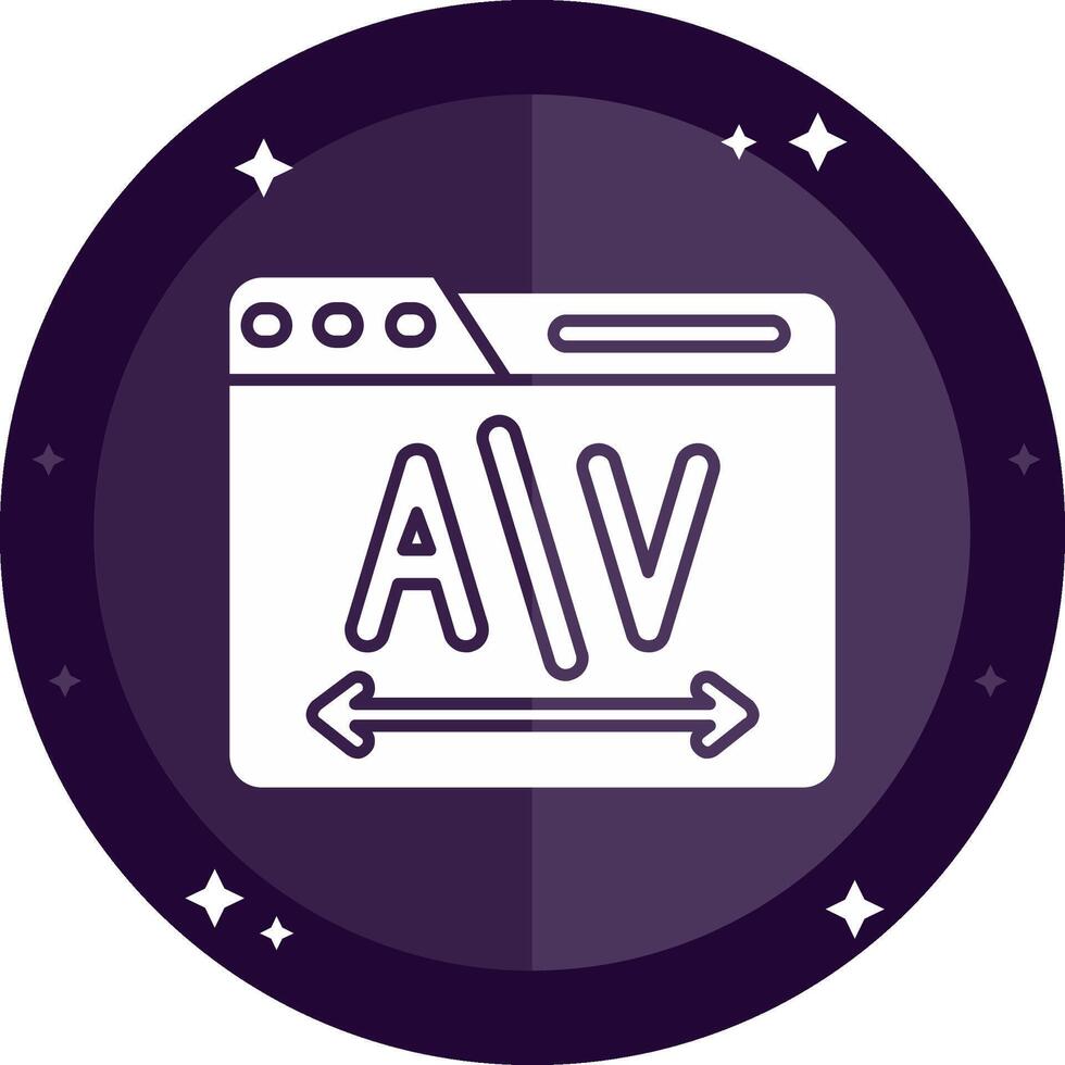Kerning Solid badges Icon vector
