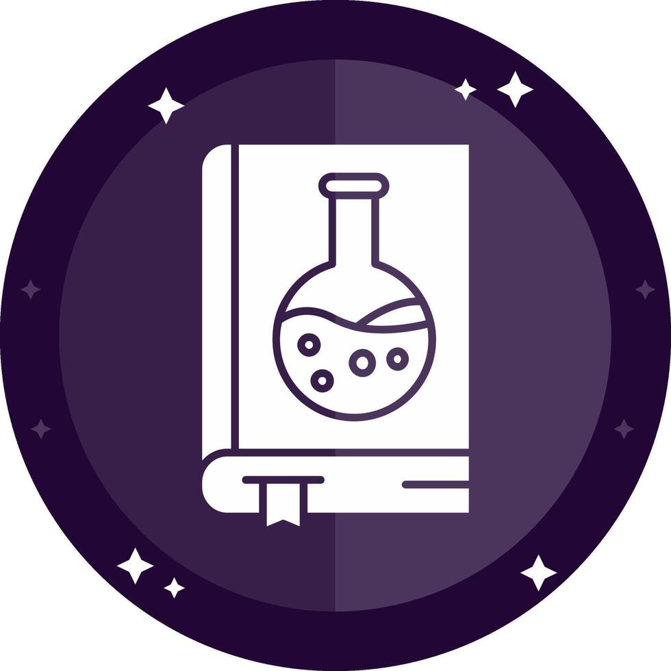 Chemistry book Solid badges Icon vector