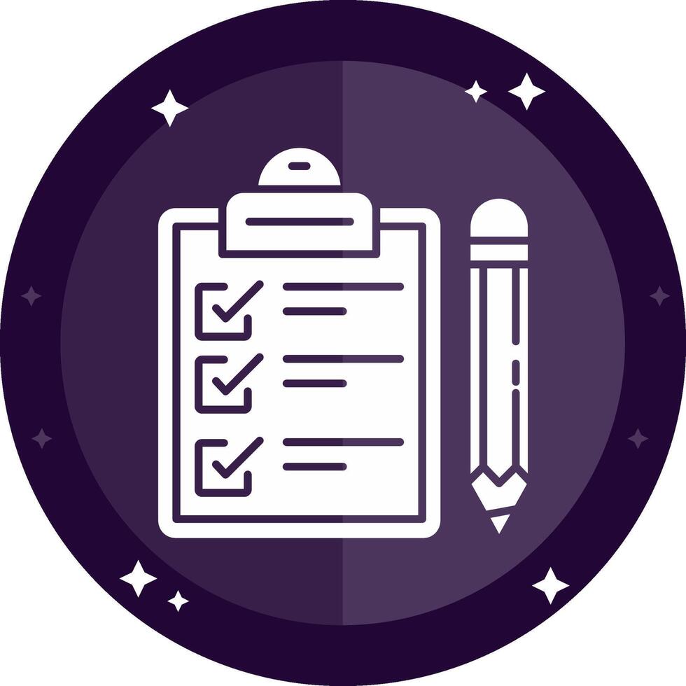 Exam Solid badges Icon vector
