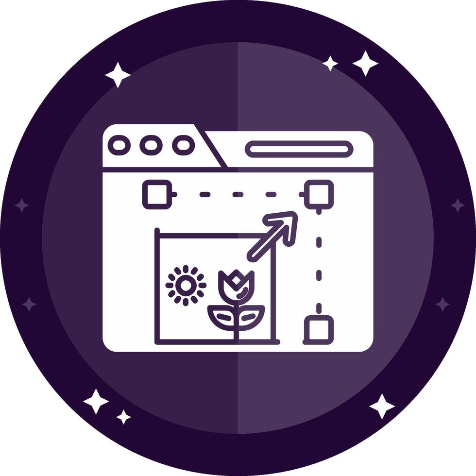 Resize Solid badges Icon vector