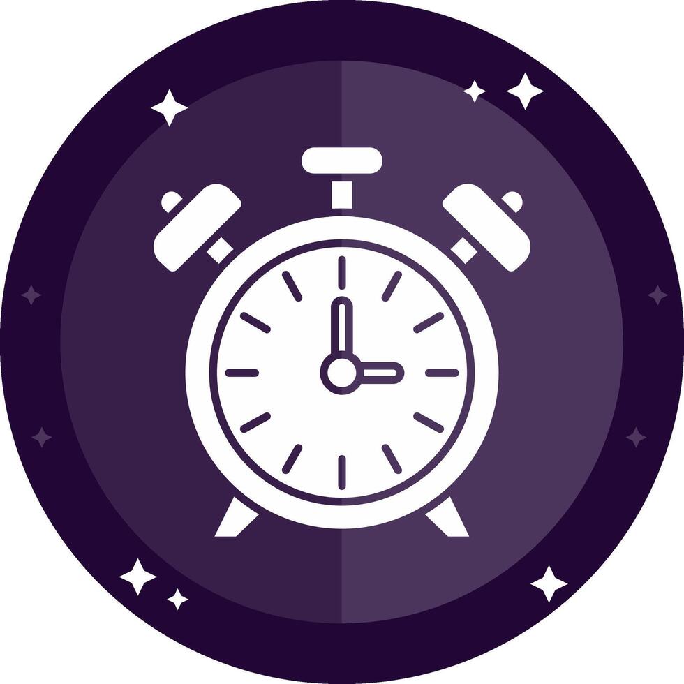 Alarm clock Solid badges Icon vector