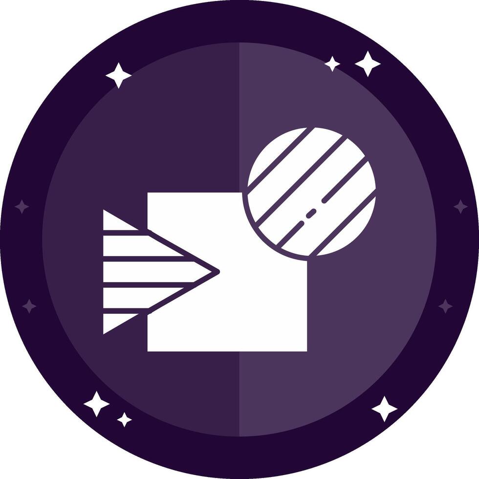 Intersect Solid badges Icon vector