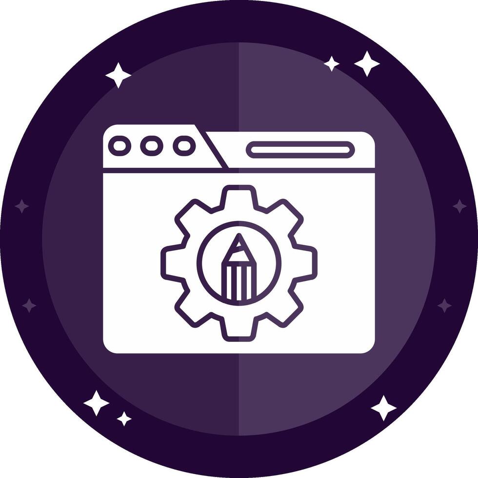 Settings Solid badges Icon vector