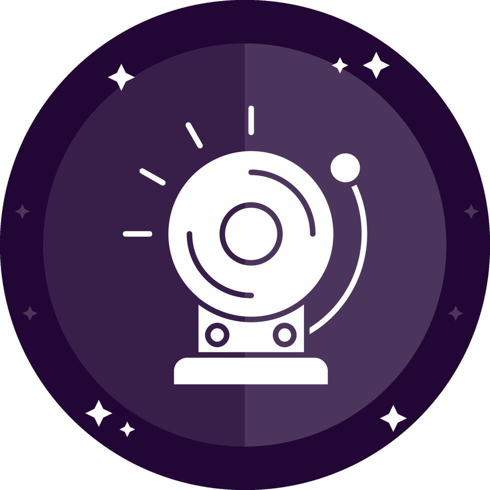 School bell Solid badges Icon vector
