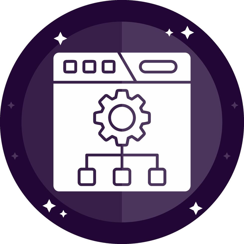 Setting Solid badges Icon vector
