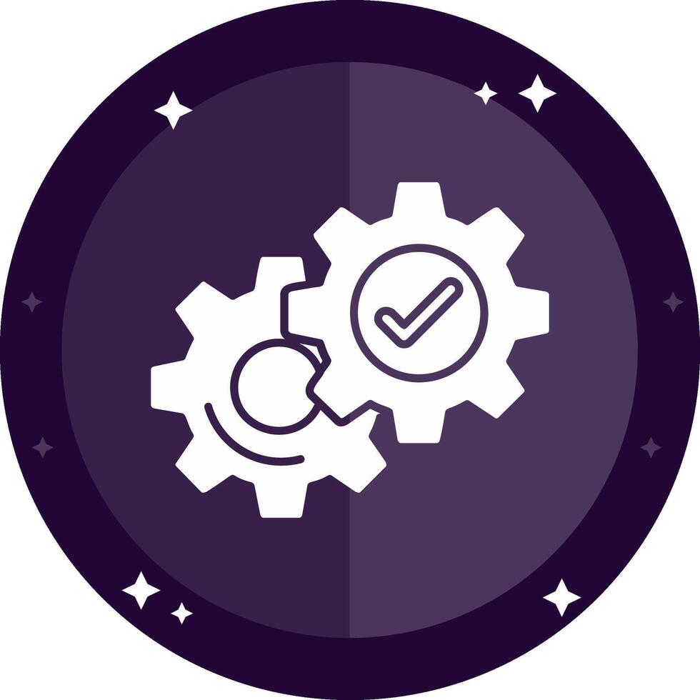 Setting Solid badges Icon vector