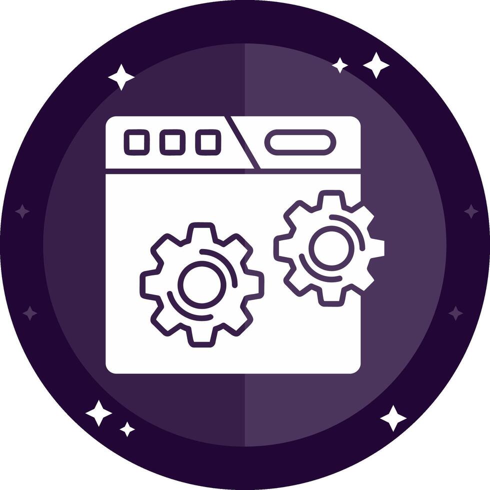 Web setting Solid badges Icon vector
