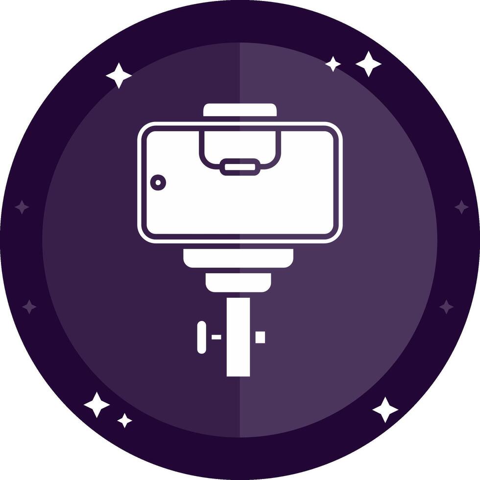 Selfie Solid badges Icon vector