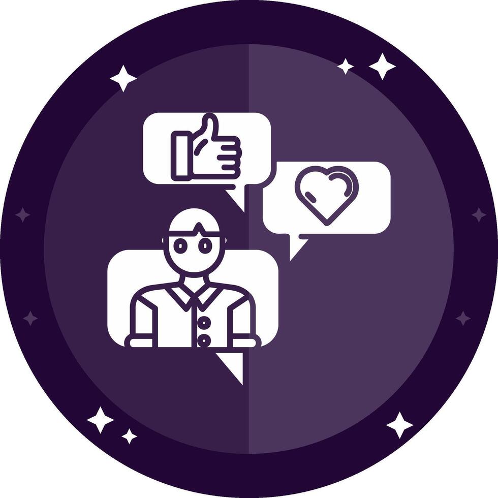 Social engagement Solid badges Icon vector