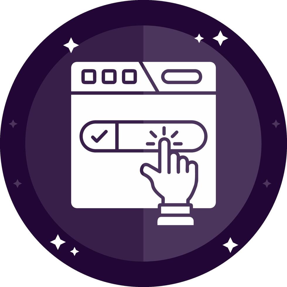 Subscribe Solid badges Icon vector