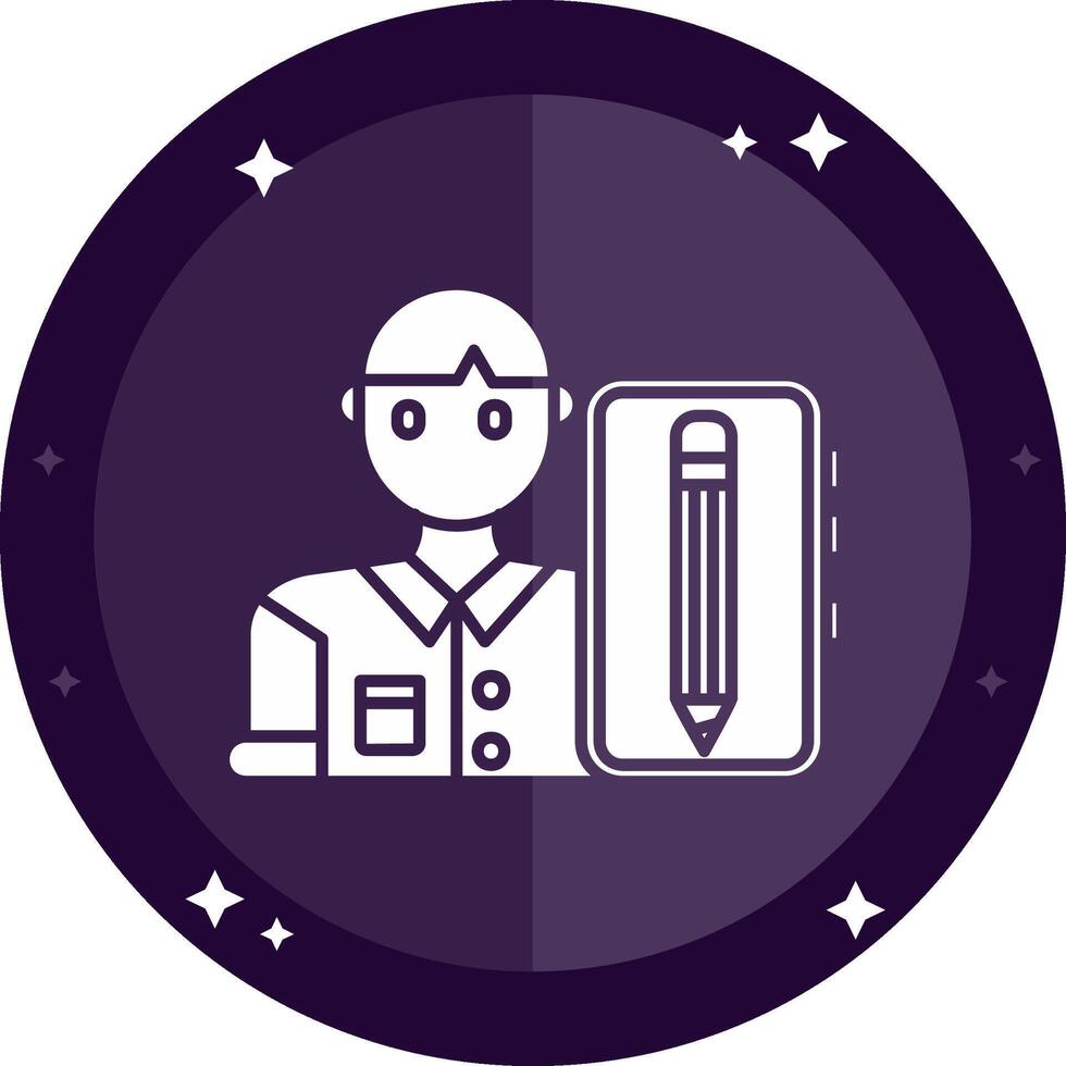 Blogger Solid badges Icon vector