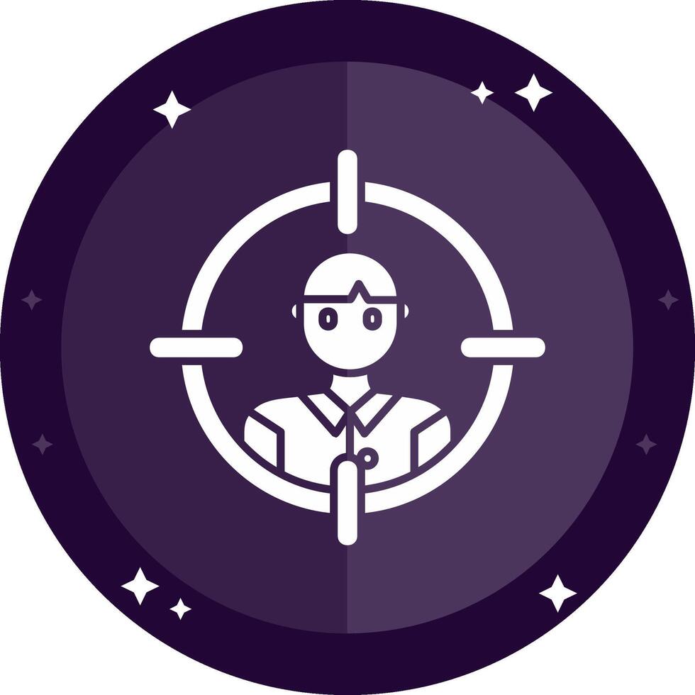 Target audience Solid badges Icon vector