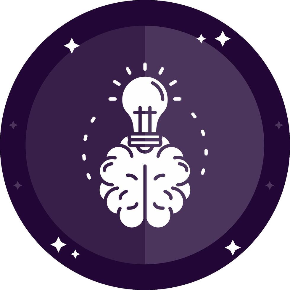 Brainstroming Solid badges Icon vector