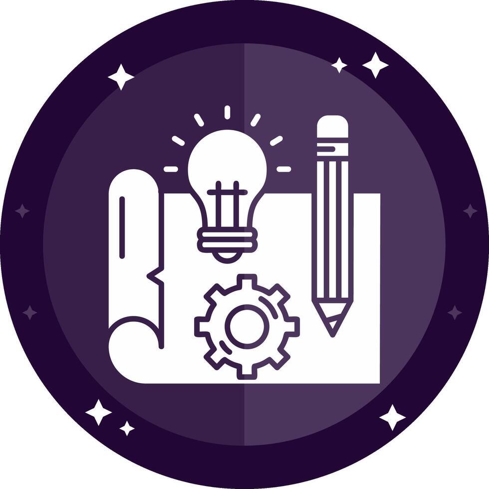 Blueprint Solid badges Icon vector