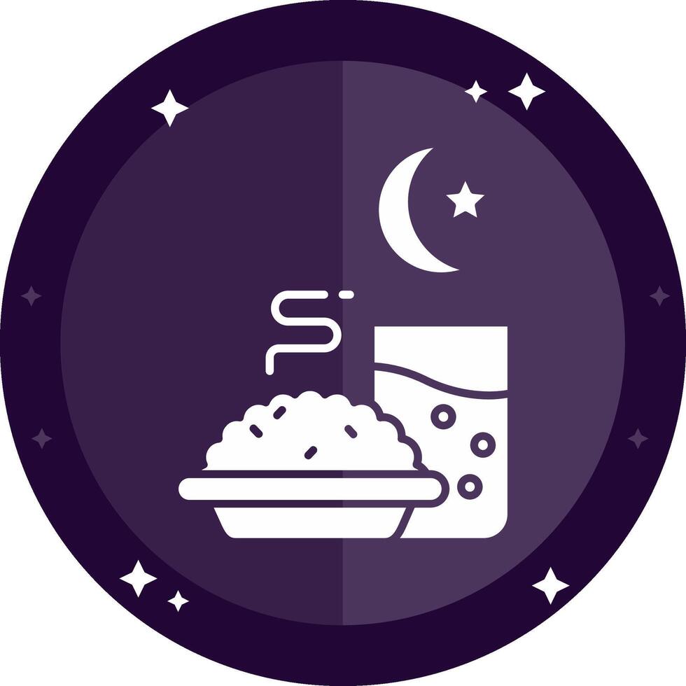 Iftar Solid badges Icon vector