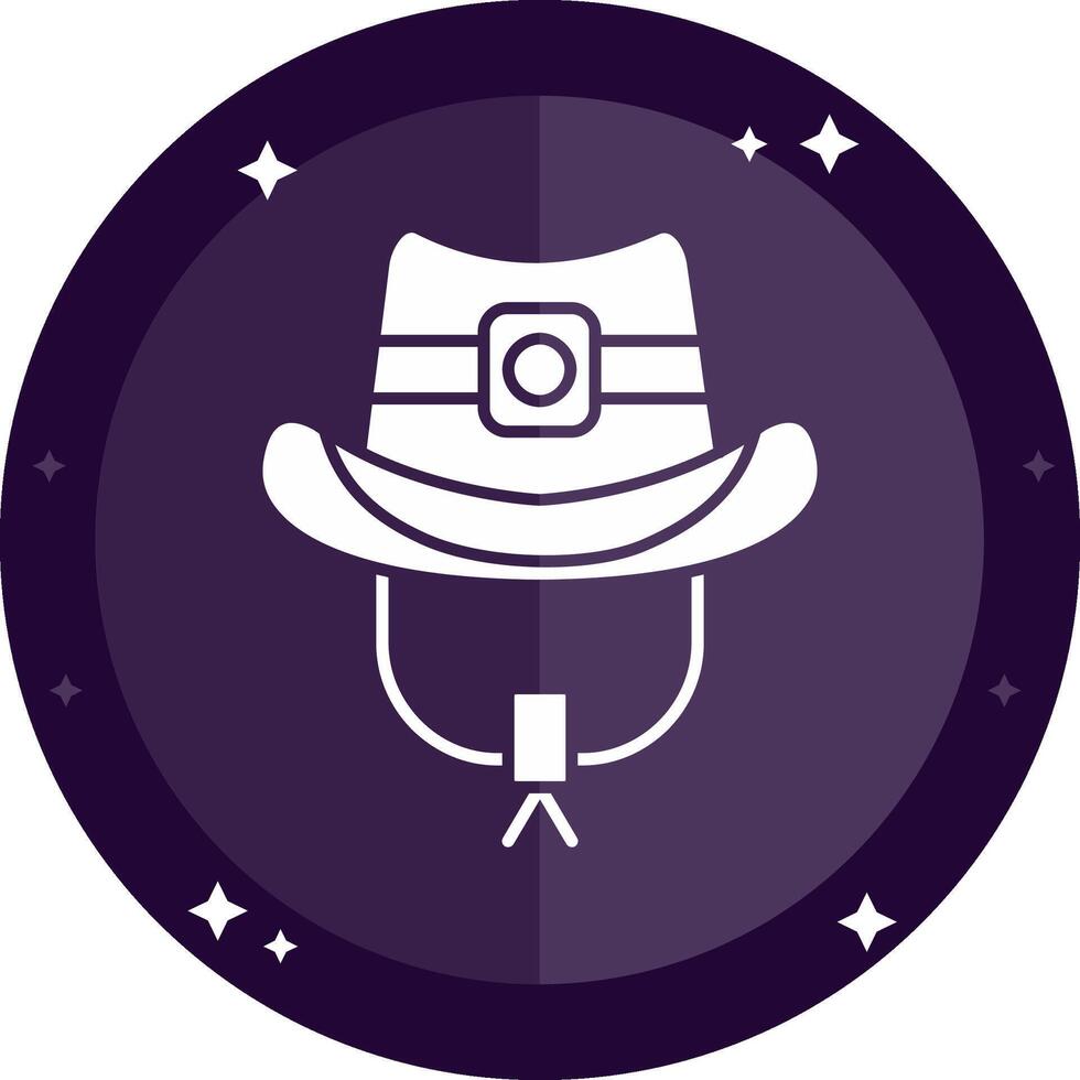 Cowboy hat Solid badges Icon vector