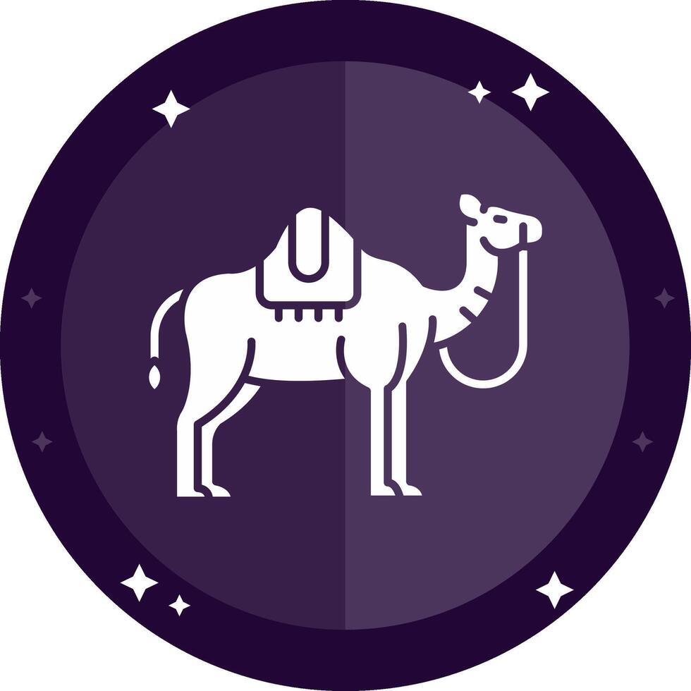 Camel Solid badges Icon vector