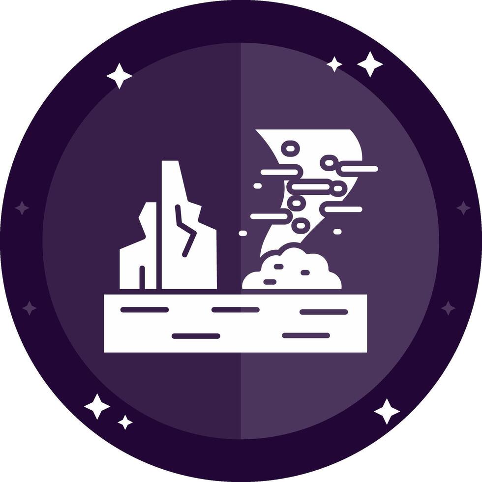 Sandstorm Solid badges Icon vector