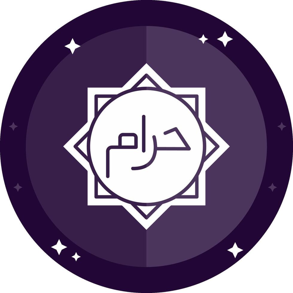 Haram Solid badges Icon vector