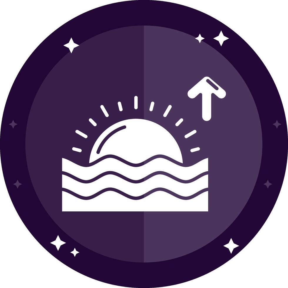 Sunrise Solid badges Icon vector