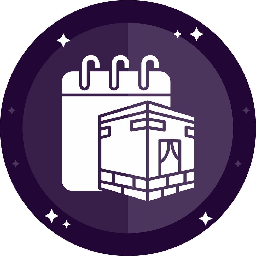 Hajj Solid badges Icon vector