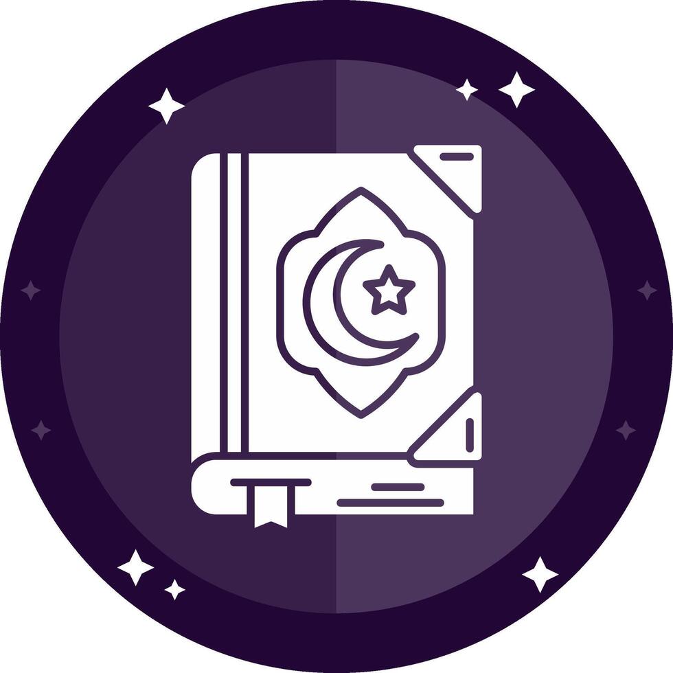 Quran Solid badges Icon vector