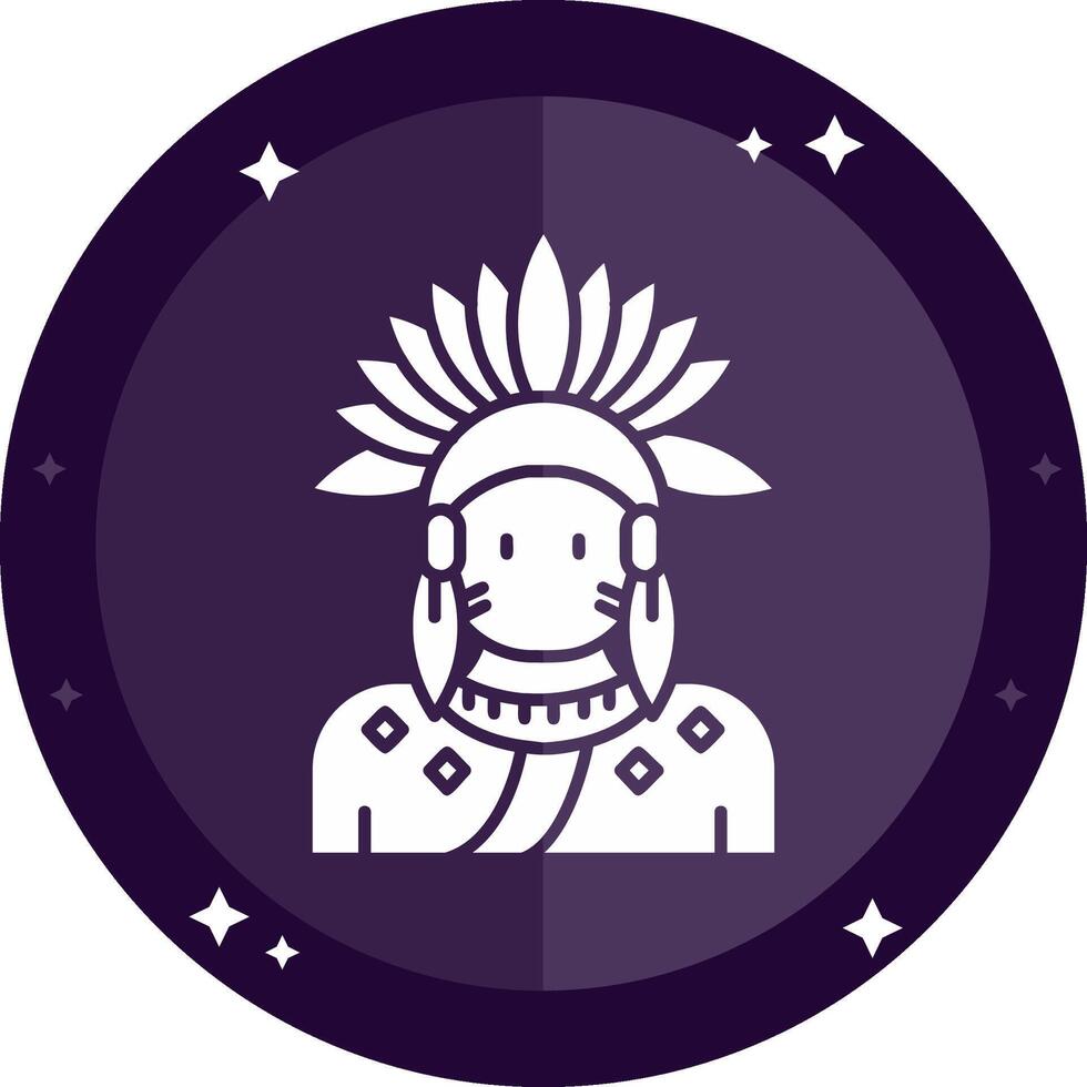 indio sólido insignias icono vector