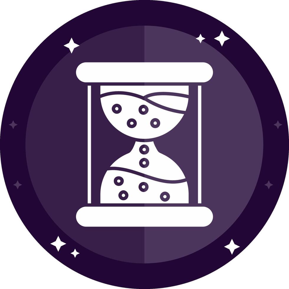 Sand clock Solid badges Icon vector