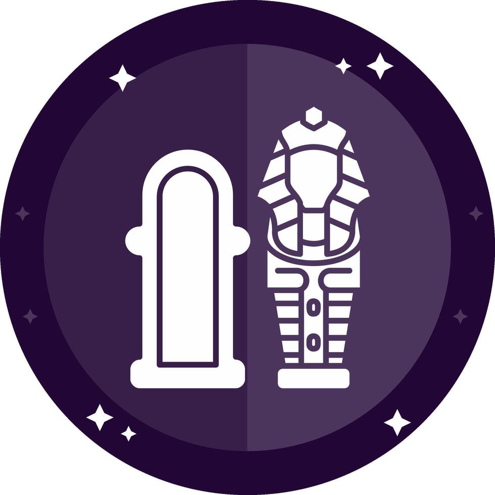 Sarcophagus Solid badges Icon vector