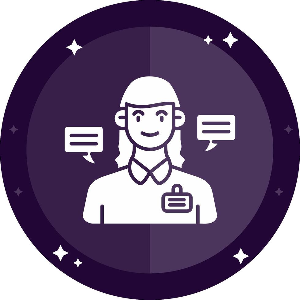Public relation Solid badges Icon vector