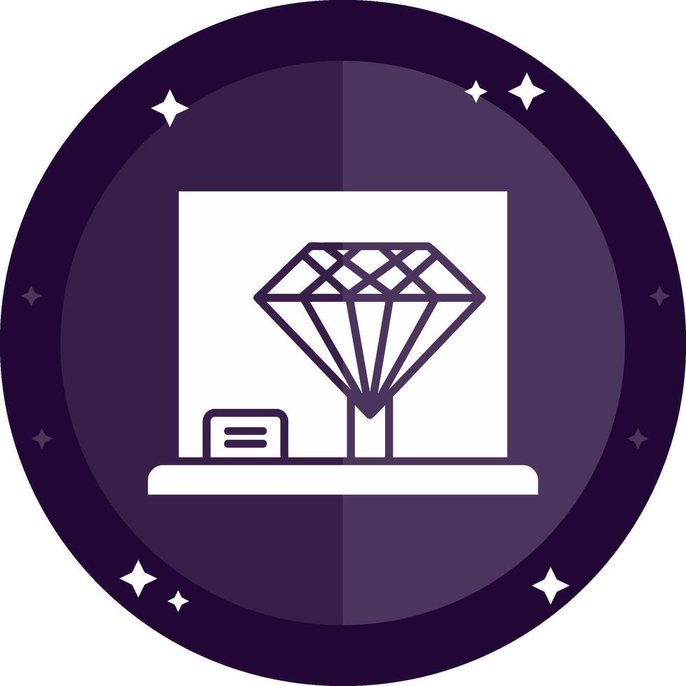 diamante sólido insignias icono vector