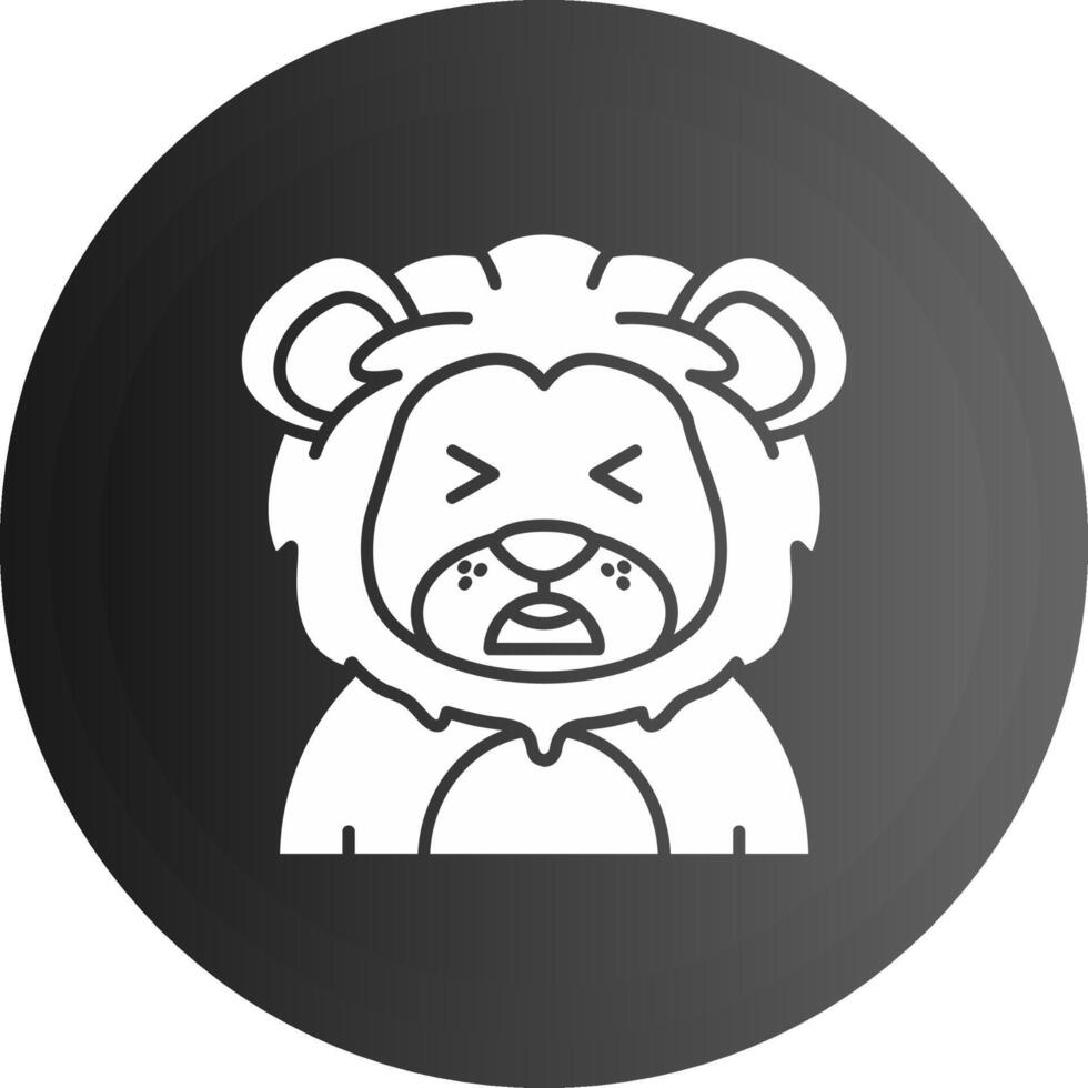 Anguish Solid black Icon vector