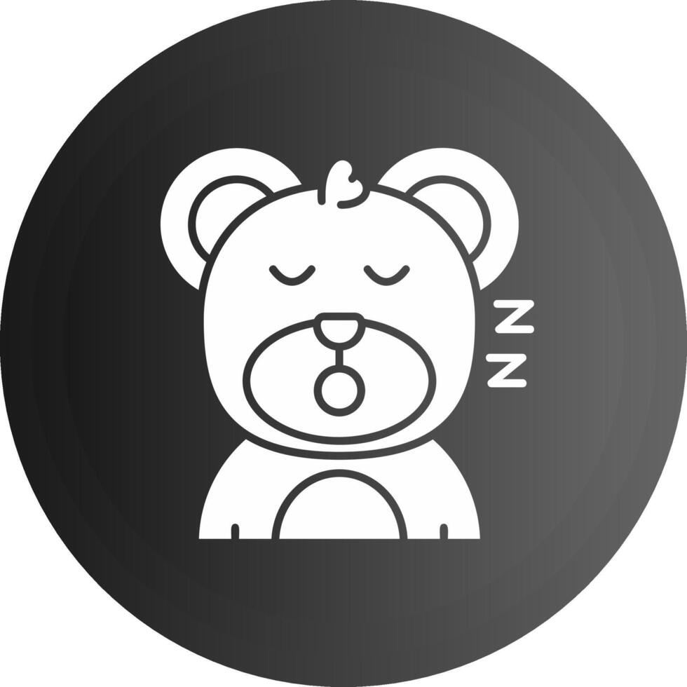 dormir sólido negro icono vector