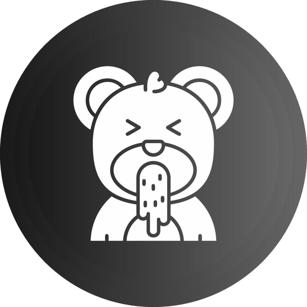Vomit Solid black Icon vector
