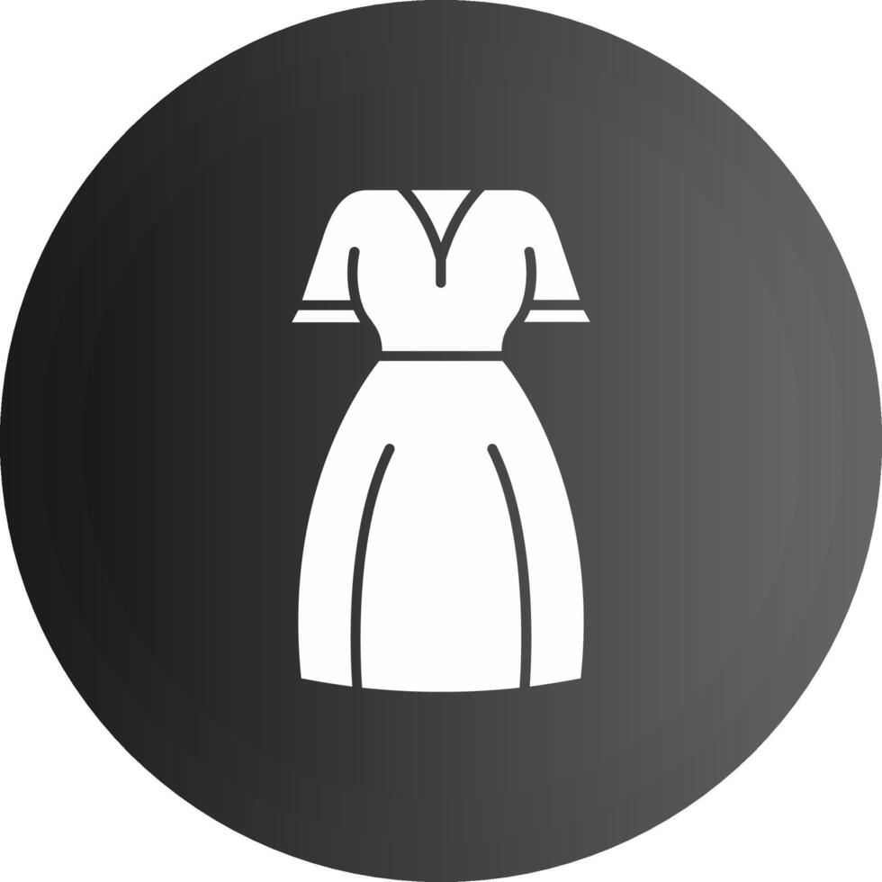 Women dress Solid black Icon vector