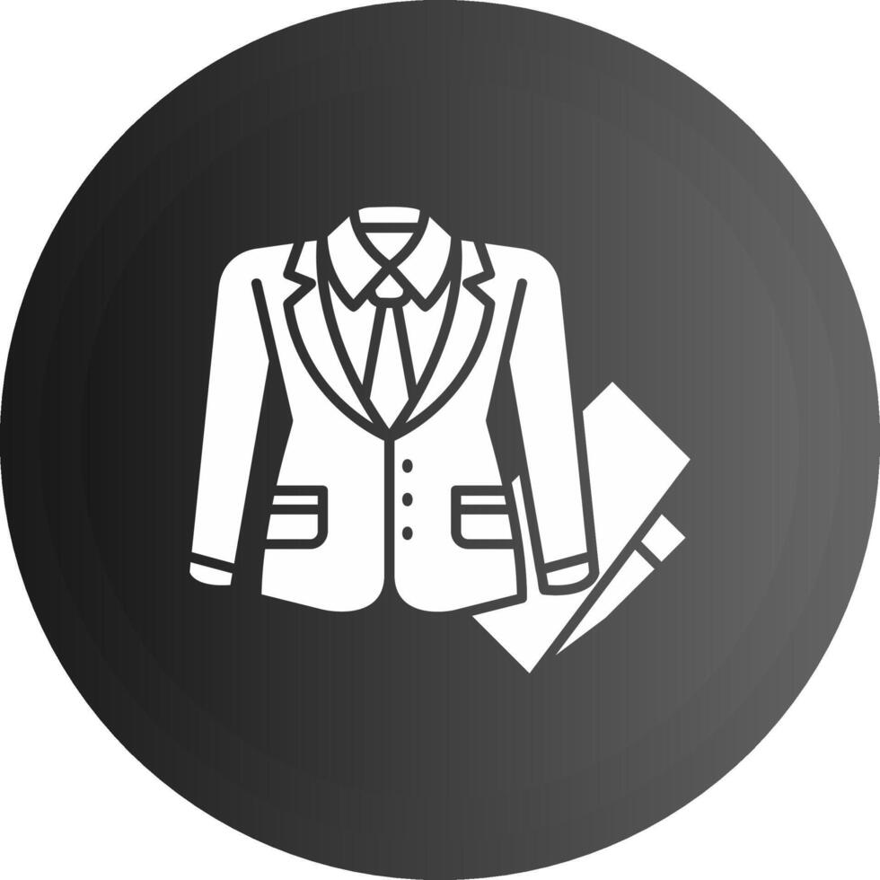 negocio traje sólido negro icono vector