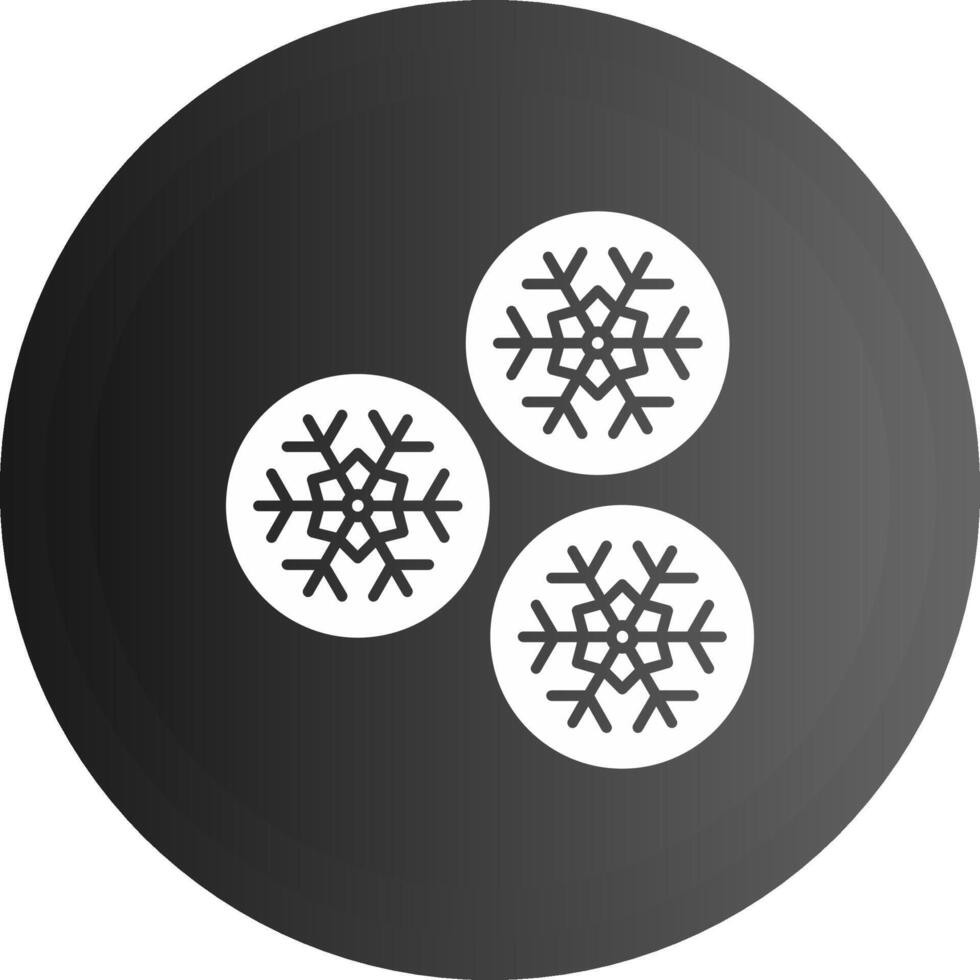 bola de nieve sólido negro icono vector