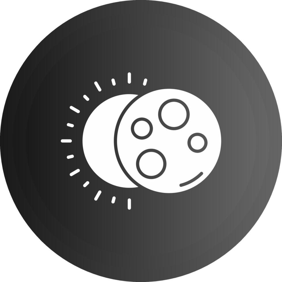 Eclipse Solid black Icon vector