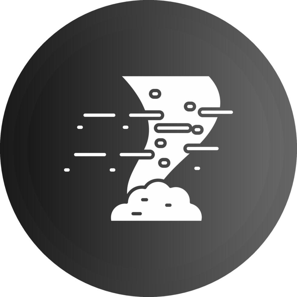 tornado sólido negro icono vector