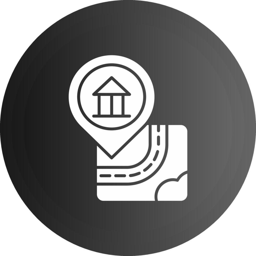 Bank Solid black Icon vector